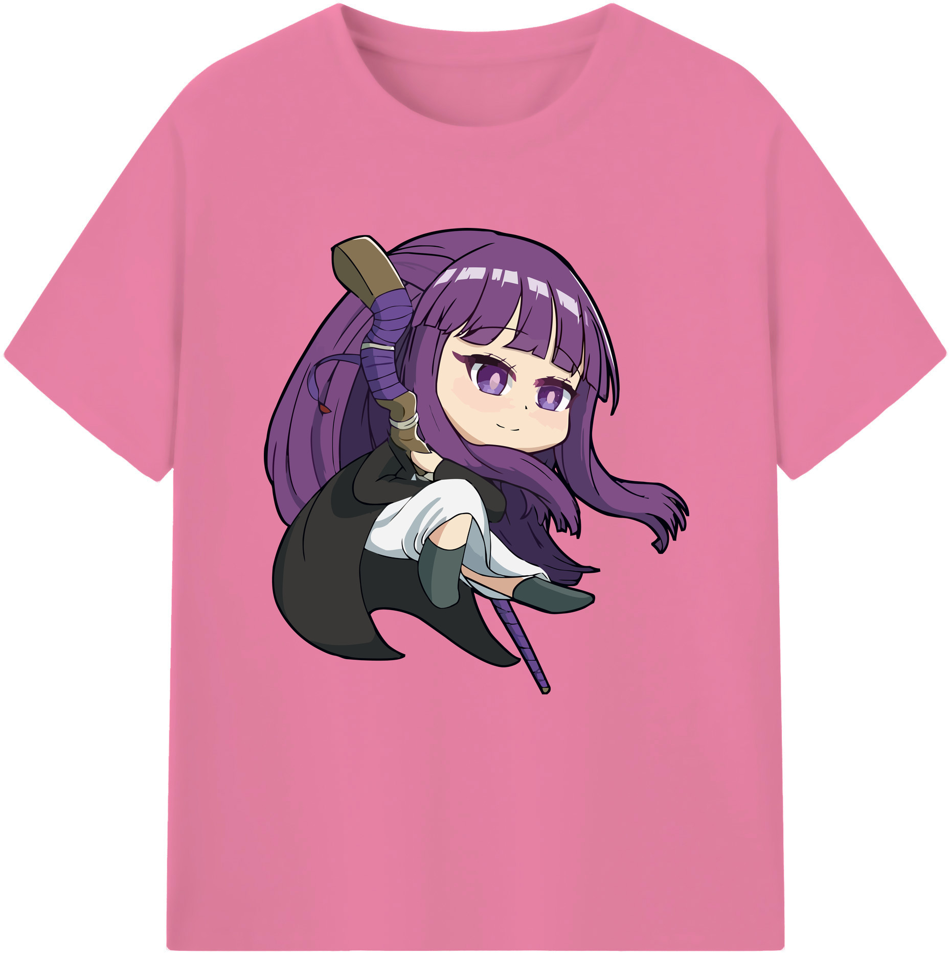 （画像用） 葬送のフリーレン Frieren 綿100％半袖Tシャツ（フロントプリント）